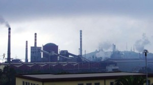 nuvole grigie sulla  Lucchini di Piombino